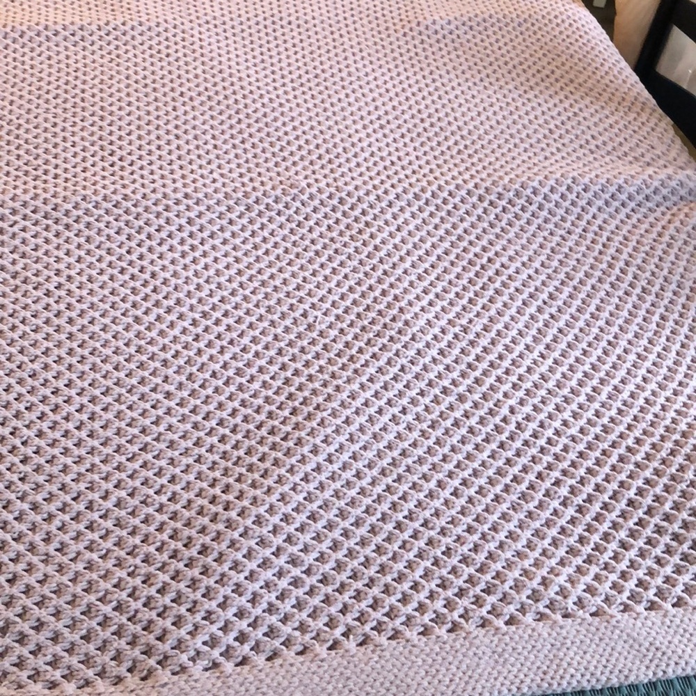 Rose Pink knit throw 50 x 60